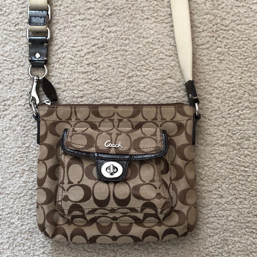 Coach crossbody brown purse